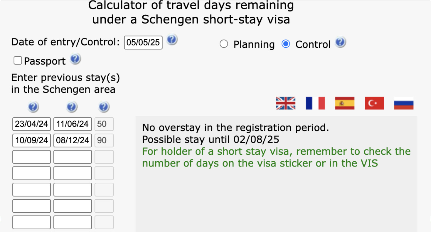 Official Calculator with correct stay